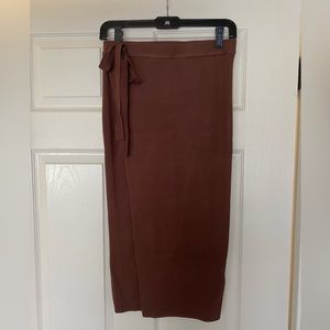 Missguided Brown Midi Skirt